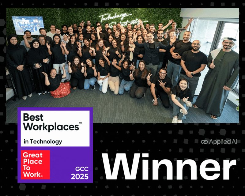 Phillip Kingston with the AppliedAI Team | Best Workplaces in Technology GCC 2025